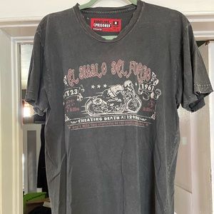 Radio one vs the prisoner vintage biker tee